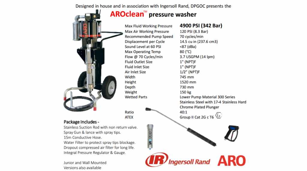 Aroclean pressure washer