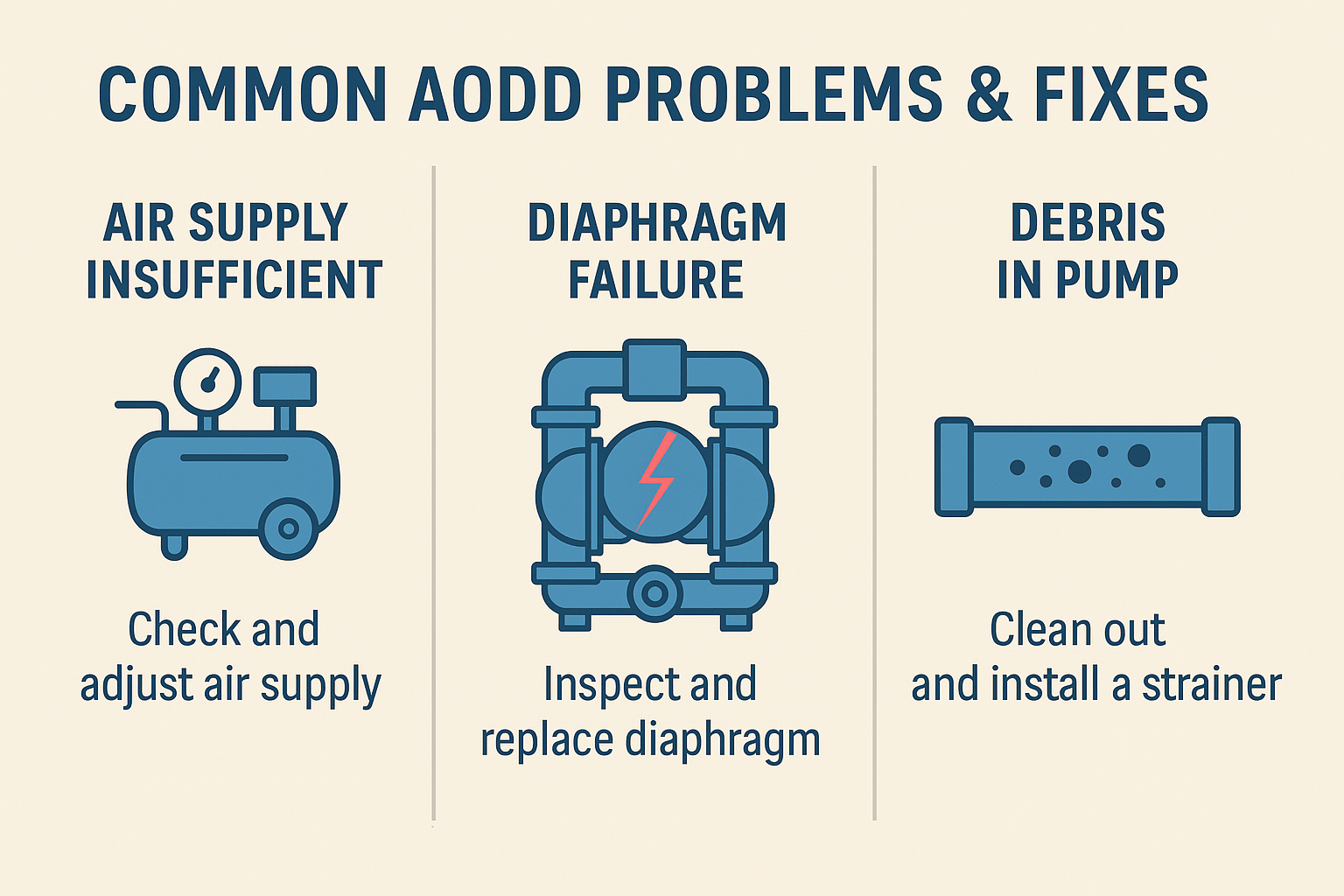 Common AODD Problems and fixes