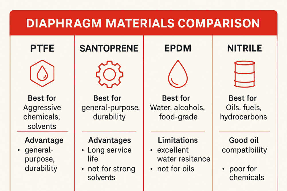 Diaphragm Material Comparison