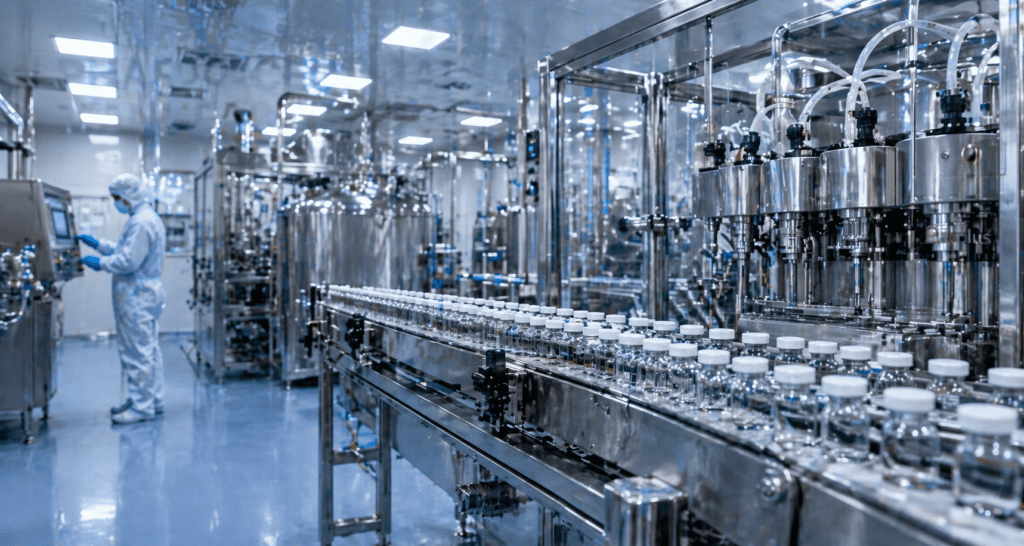 Pharmaceutical processing solutions for hygienic pump and compressed air systems