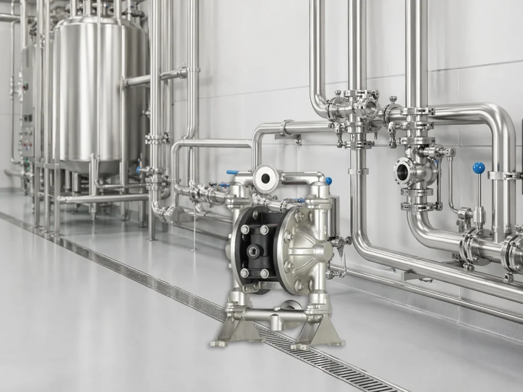 Food and beverage processing solutions for hygienic pump and compressed air systems
