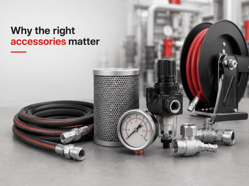 Industrial pump accessories for fluid handling systems
